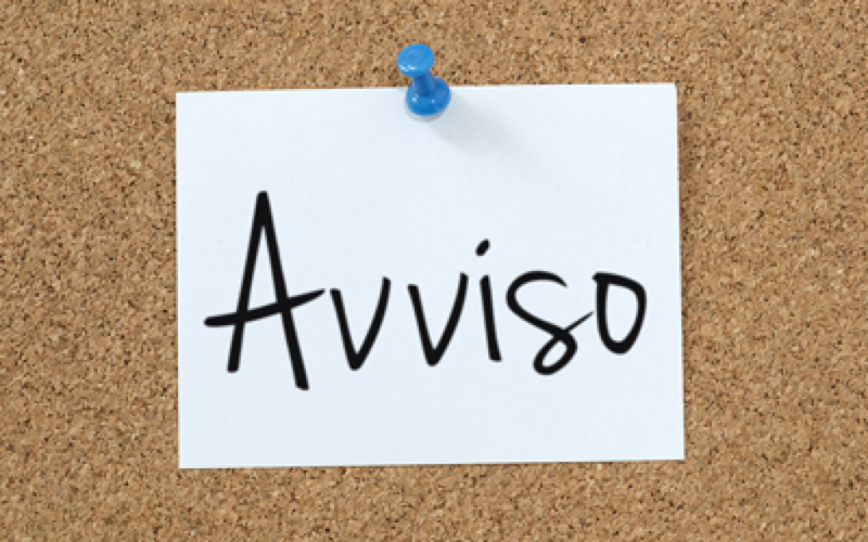 Immagine: Avviso